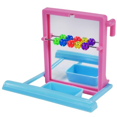 Penn-plax Bird Life - Landing Perch With Mirror And Beads - Perfect Fo