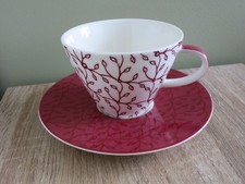Villeroy & Boch Caffe Club floral Berry Rot Frühstückstasse  Jumbotasse  11x9 cm