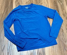 Rhone Long Sleeve Stretch Tee Shirt Blue Medium
