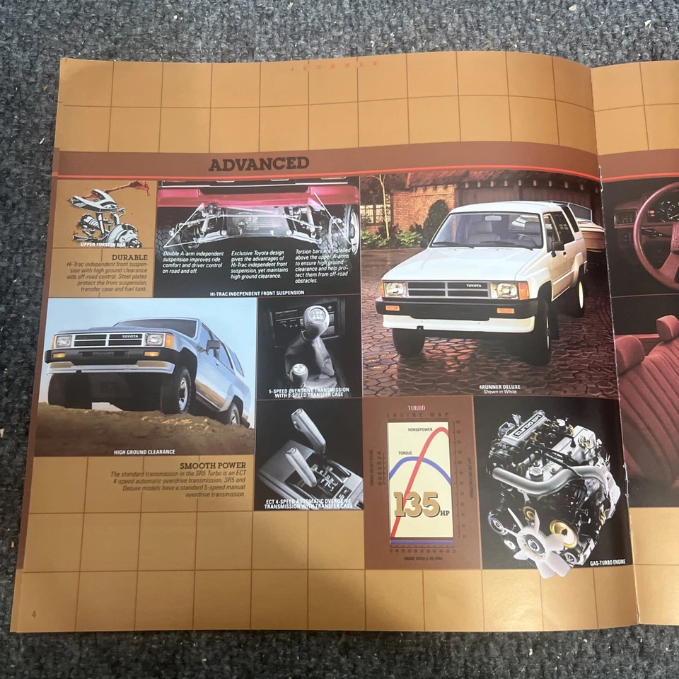 Toyota 4Runner 1987 folleto catálogo de ventas Foto 4 de 4