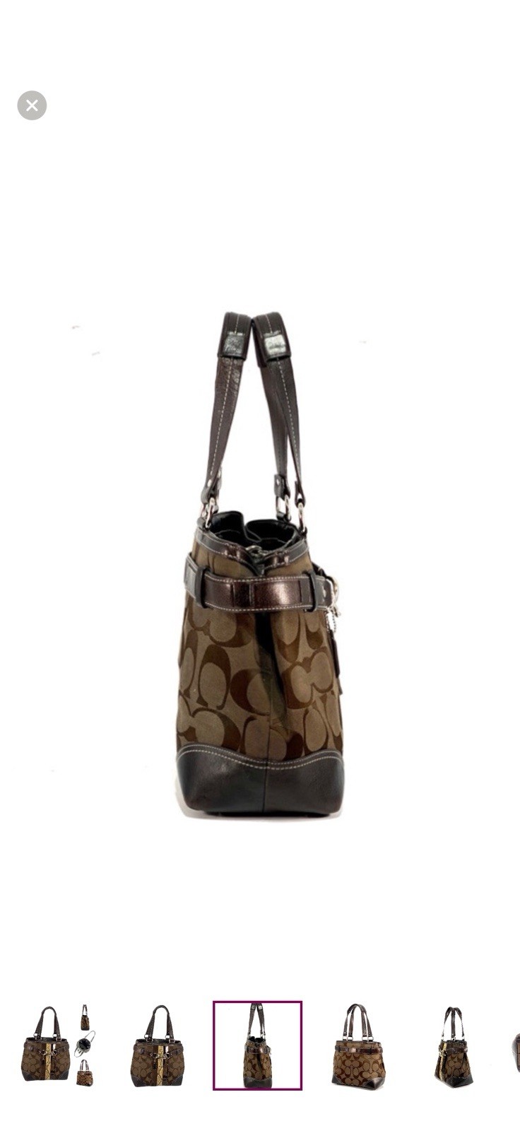 COACH HAMPTON SIGNATURE PYTHON TOTE - image 9