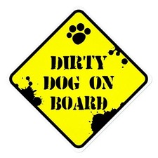 Imagine This D1957 Car and Rescue Decal Dirty Dog On Board 2 Pack
