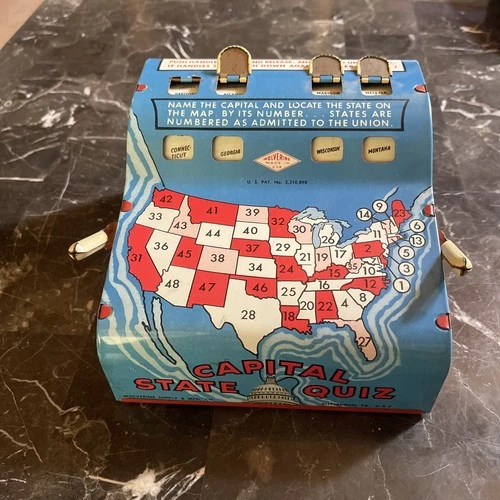 Vintage 50's United States Capital Quiz Wolverine Toys Tin Litho Works