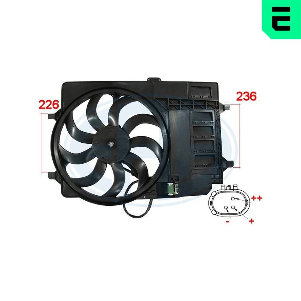 FAN ENGINE COOLING 352016 FOR MINI W10 B14 A 1.4L W10B16/W11B16A 1.6L 4cyl - Image 2 of 4