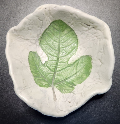 Ceramic Fig Leaf Mini Bowl