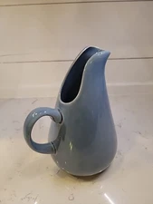 Russel Wright American Modern Oneida Manitoga Blue Water Pitcher 10.5”