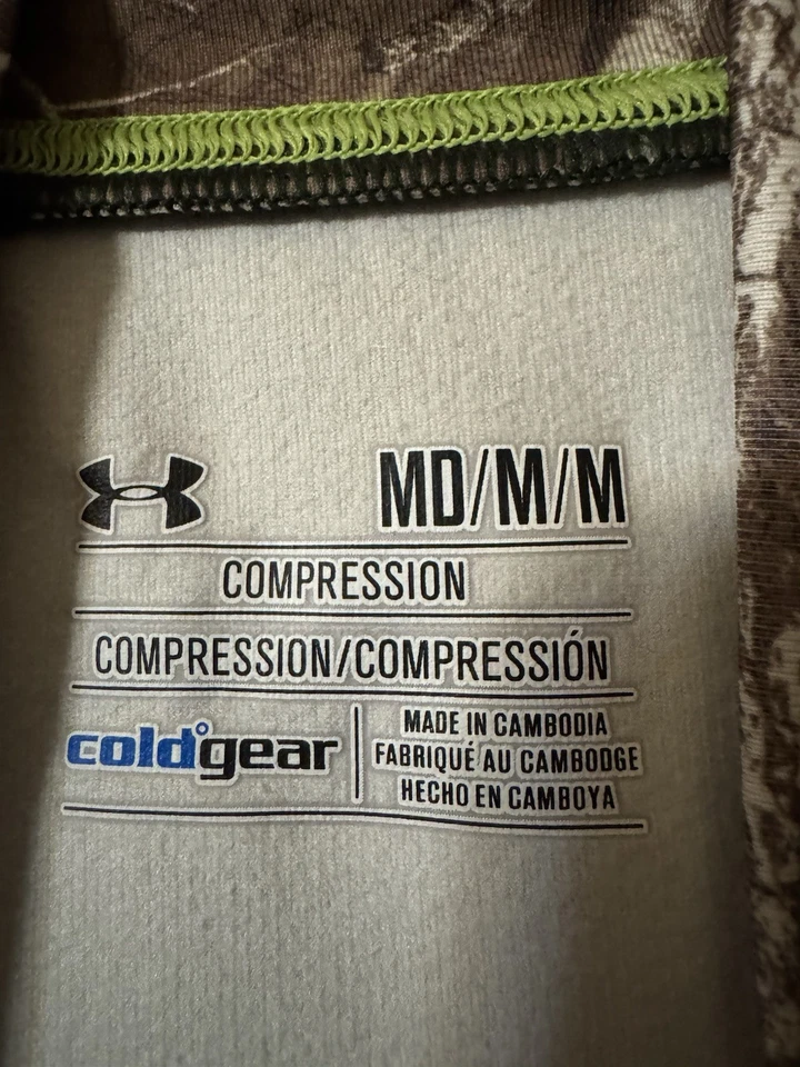 Under Armour Cold Gear Scent Control Compression Cold Gear Men’s Sz Medium camo - Image 3 of 4