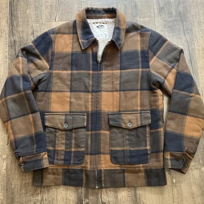 VANS Plaid Sherpa Fleece Lined Jacket Mens M Zip Up Excellent Condition