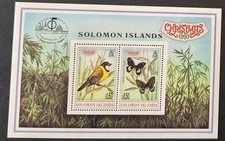 Solomon Islands Xmas M/S exhibition Opt Bangkok '97 mint unhinged