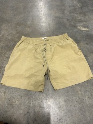 Tasc Performance Shorts Mens Xl Tan Athletic Gym Running Stretch Drawstring