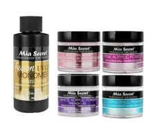 Mia Secret 2oz Fusion UV/LED Odorless Monomer&2/4 @1oz ea ACRYLIC POWDER (PWMC)