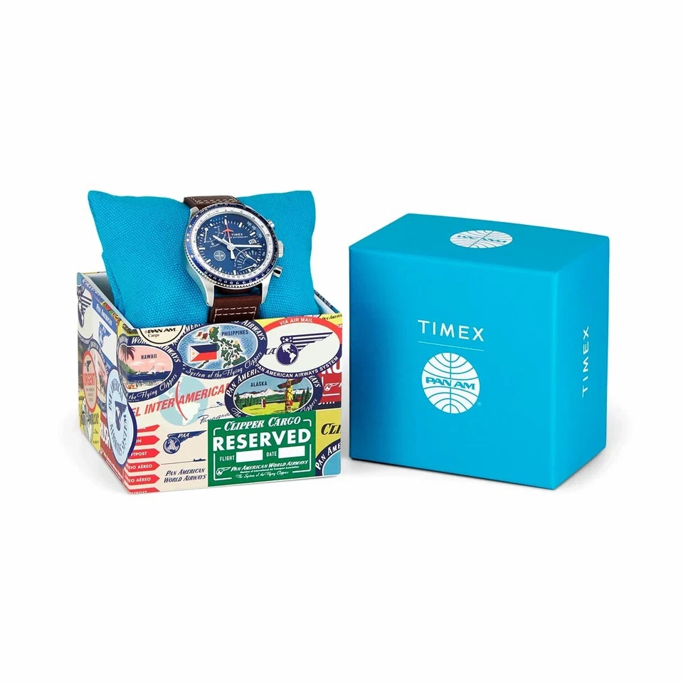Timex x Pan Am Fly Back Chronograph Aviation Special Edition Watch TW2W97200 - image 3 of 4