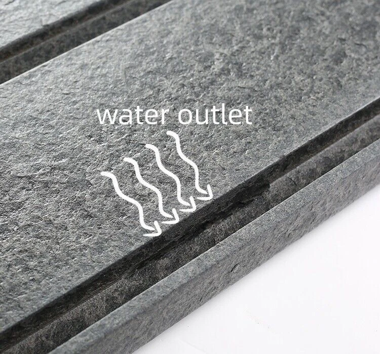 Многоразмерный чайный поднос с черным камнем простой узор слив воды чайная лодка на продажу - Изображение 4 из 4