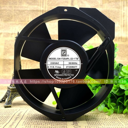 Geräuschloser Lüfter OA 172 SAPL - 22-1 TB 230 V 0,11 A 172 * 150 * 38 mm
