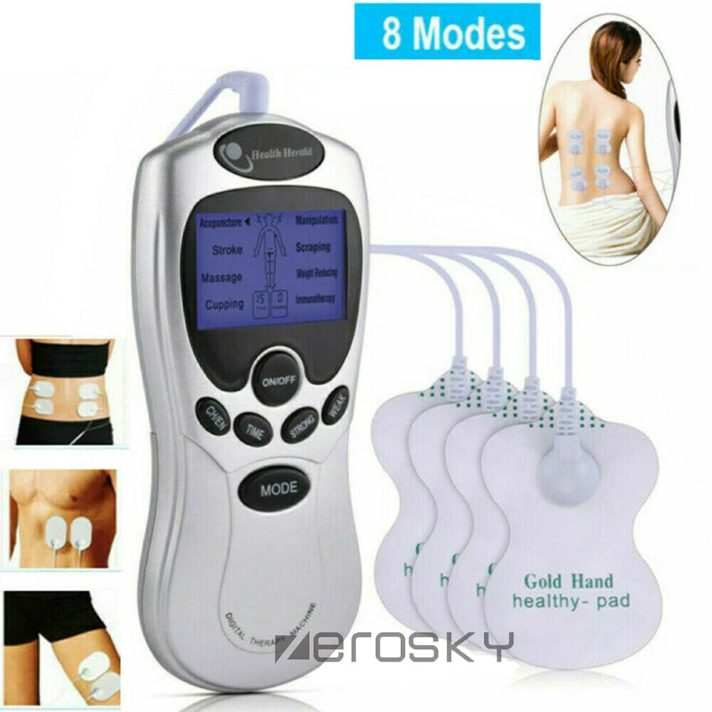 TENS Unit Muscle Stimulator Machine with Replacement Pads for Pain Relief  Multi-Modes, FSA HSA Approved Products, 4 Channels Rechargeable Electric  Pulse Massager 