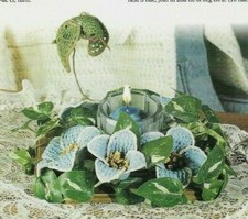 HUMMINGBIRD  LILIES HOME DECOR DIGEST SIZE CROCHET PATTERN INSTRUCTIONS