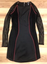 Women's Long Mesh Sleeve Scuba Dress Mesh Size 2 Only At Macy’s Fashion Star EUC