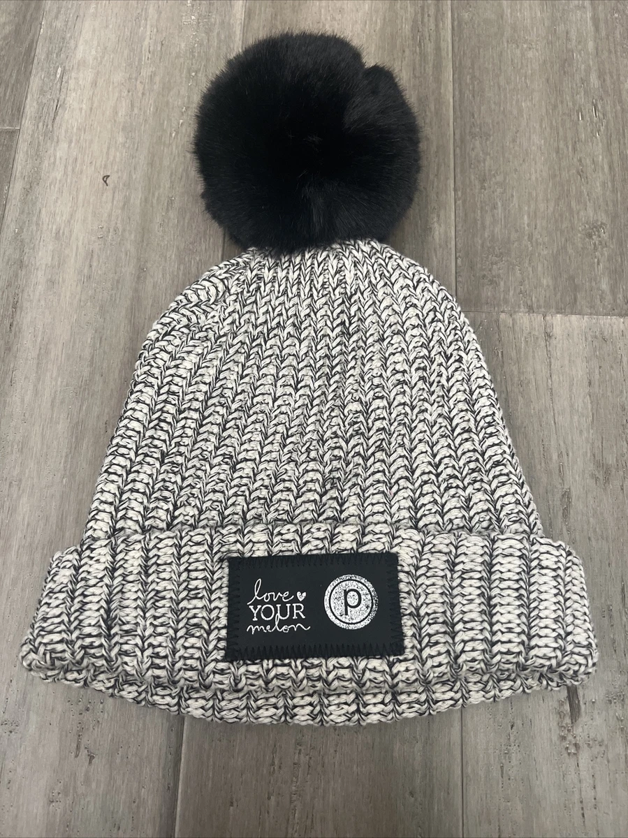 Love your melon black pom beanie sale
