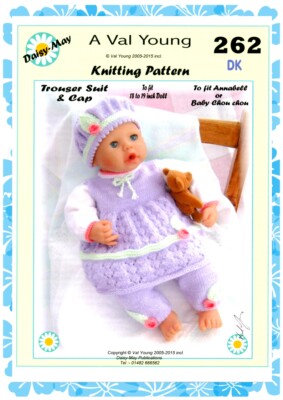 PUPPEN STRICKANLEITUNG Nr. 262 17''-19'' Puppe oder Sim von Val Young