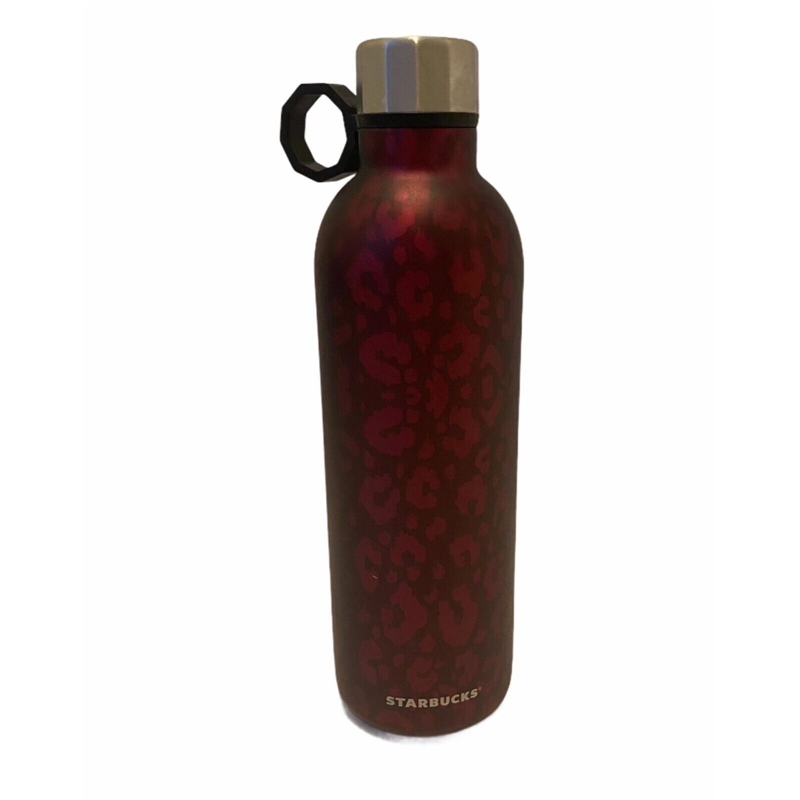Animal Print Red Thermos Screw Top Steel 20 Oz