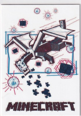 Panini Minecraft Time to Mine Trading Cards Karte Nr. 128 Sketch Enderdragon