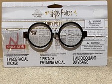 Harry Potter Kids Halloween Costume Accessory Kit Glasses Face Sticker, New