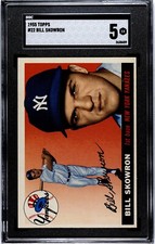 1955 Topps BILL MOOSE SKOWRON New York Yankees #22 SGC 5 EX Condition