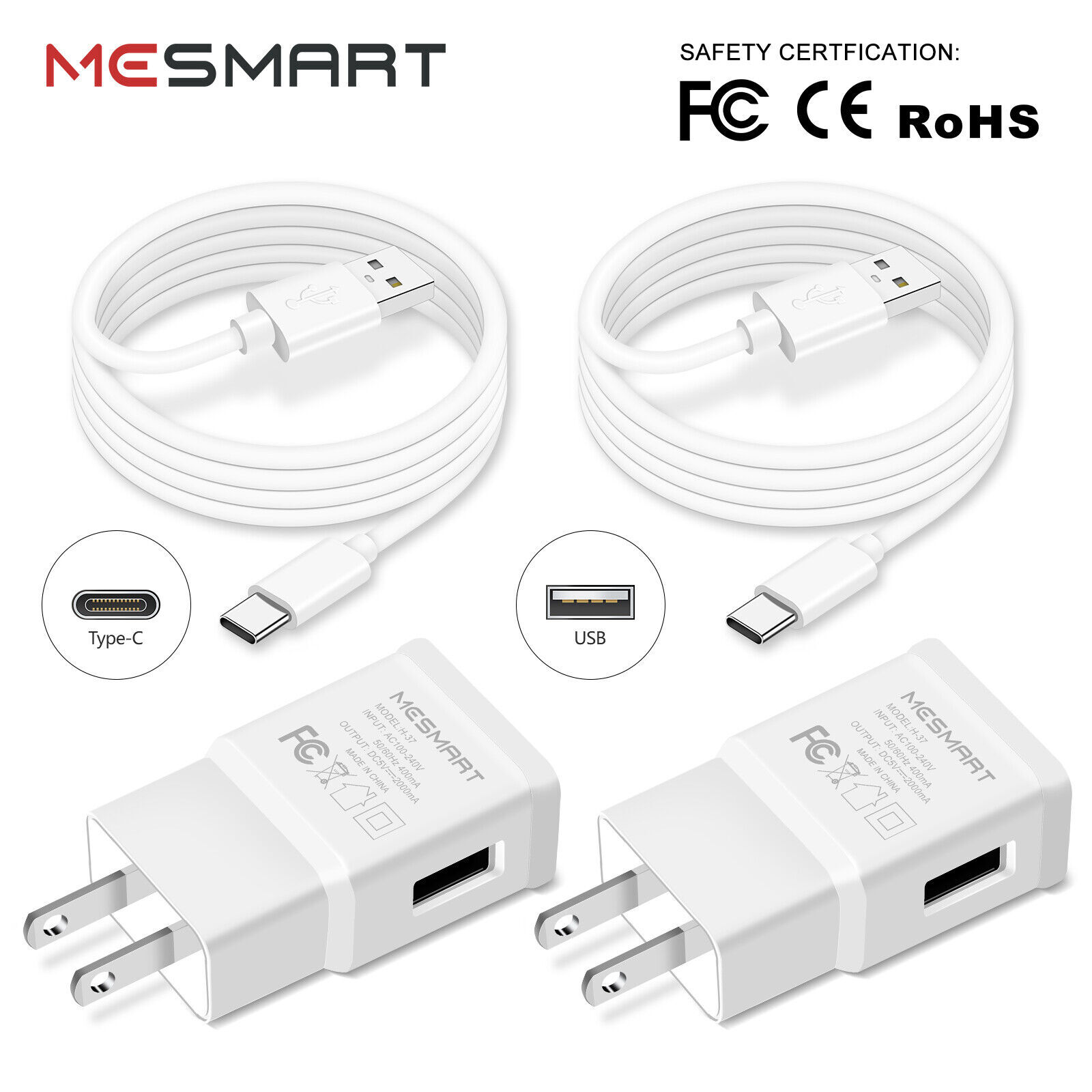 For iPhone 16 15 US Power Adapter Home Wall Charger Plug 10FT USB Type C Cable
