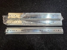 (QTY 3) 24" Full Extension Drawer Slide - Zinc Silver 2405