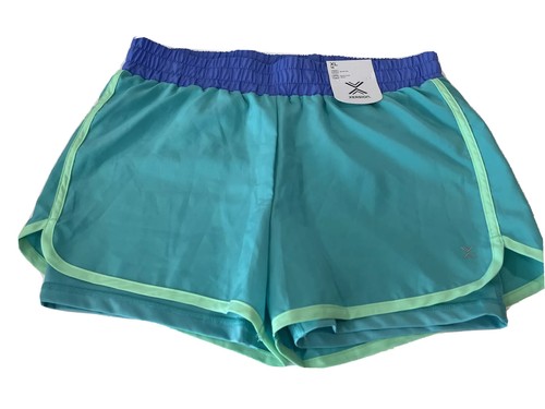 Xersion Girls Brief Lined Short Quick Dri Adriatic Aqua Elastic Waist Size XL 16