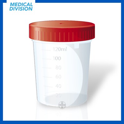 Contenitori Per Analisi Urine Virsus - 10 Pezzi Da 120 Ml Con Tappo Ermetico Ed Etichetta Nome