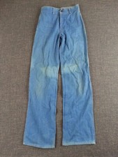 Vtg Retro Original 1970s Levi Strauss Long Pants Blue Jeans Kids Zipper Pocket