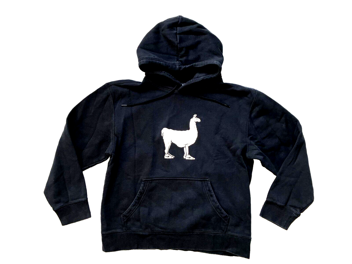 NIKE SB Black Warm LLAMA WEARING SNEAKERS HOODIE Skateboard Sweatshirt Women's L | eBay