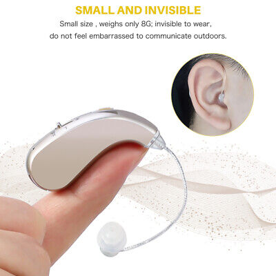 Buy Rechargeable Digital Hearing Aid Sound Voice Amplifier Behind Ear Adjustable UK