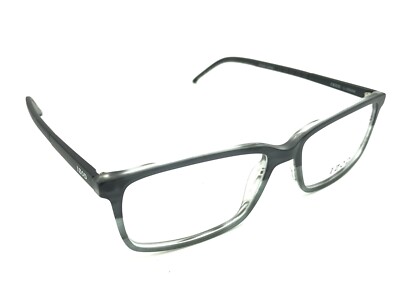 IZOD 2075 Men's Black Gray Fade Rectangular Eyeglasses Frames 56