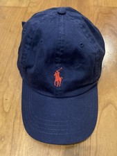Image of NWT Polo Ralph Lauren Genuine Men's Cotton/Canvas Cap in Newport Navy/Red O/S