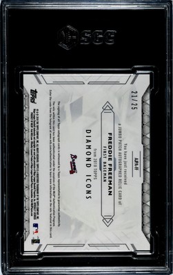 2018 Topps Diamond Icons Jumbo Patch Auto #AJPA-FF Freddie Freeman 