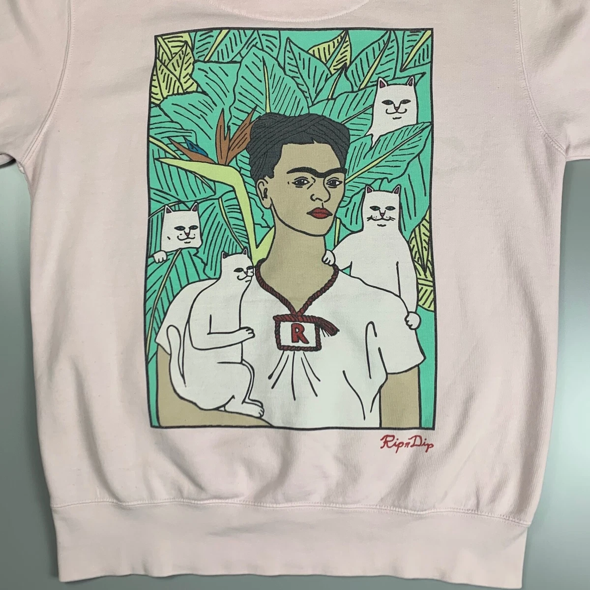 Rip N Dip Hoodie Medium Pink Frida Kahlo Lord Nermal Sweatshirt