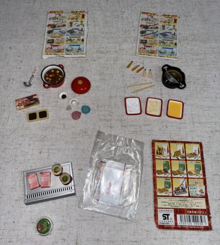 Rare RE-MENT MegaHouse Is Dinner Ready Miniature Food SETs LOT Dollhouse