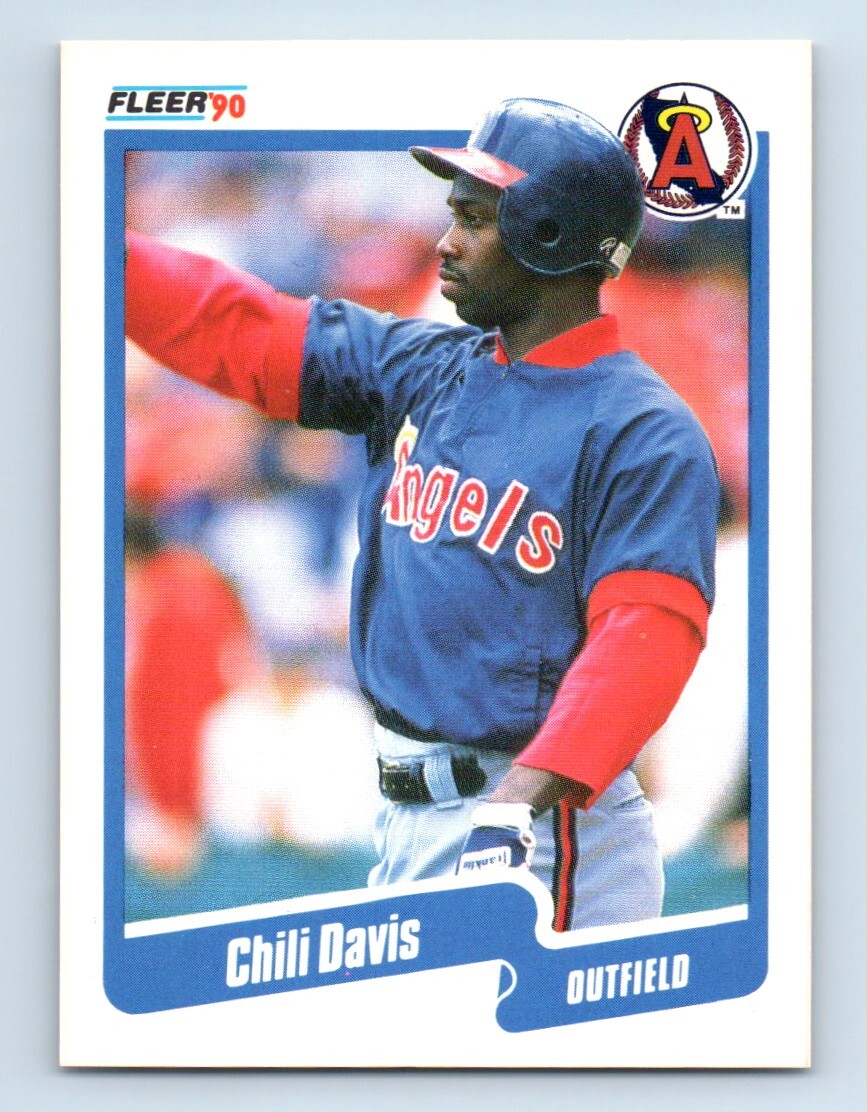 1990 Fleer Chili Davis California Angels 129 eBay