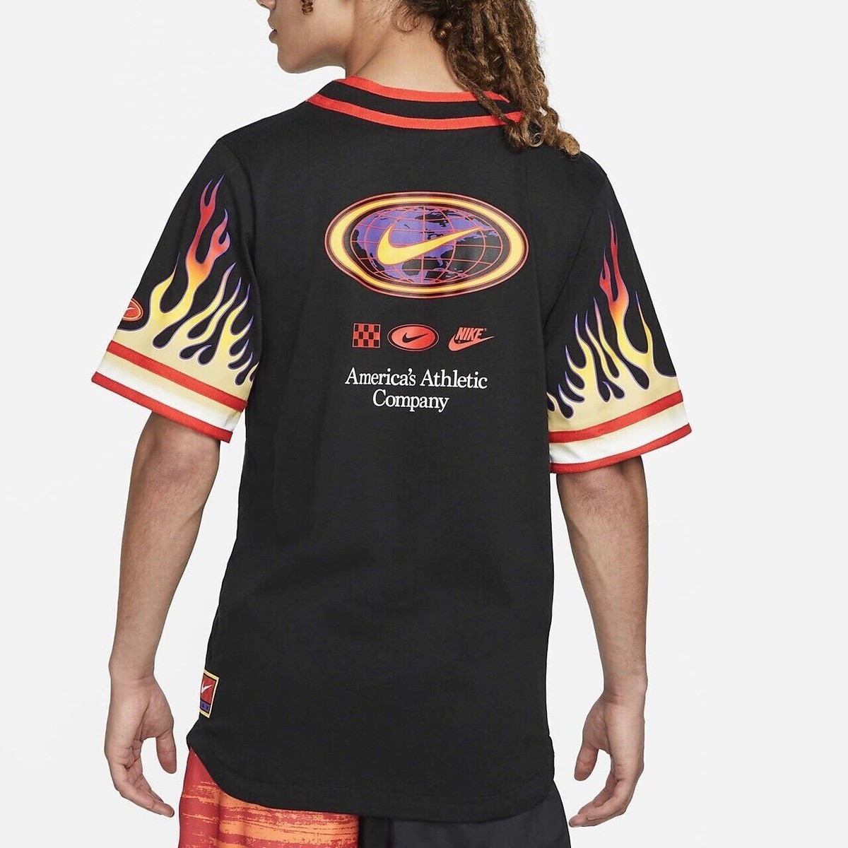 トップス NIKE AMERICANA BLACK FLAMES B.B SHIRT s-l1200.jpg