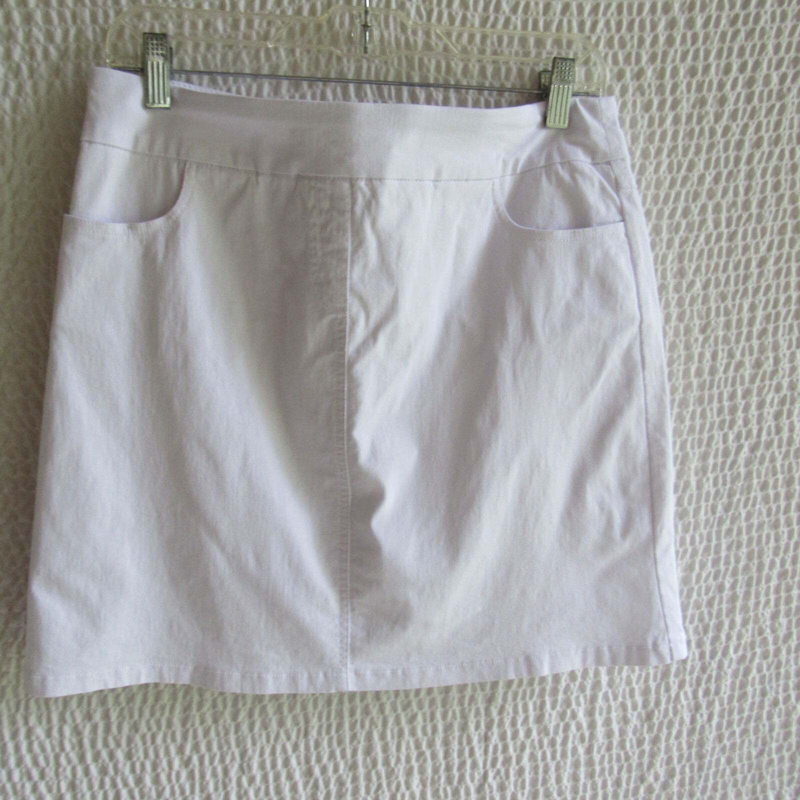 Slimsation Pull on Skort 12 Solid White Shorts Sk… - image 3