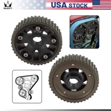 2PCS Adjustable Cam Gears For 93-01 Honda Prelude H22 H22A1 H22A4 DOHC VTEC BK