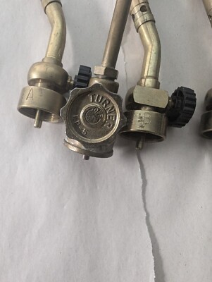 Vintage 5-piece BernzOmatic 402, 305, 495 A & TURNER LP-5 Brass