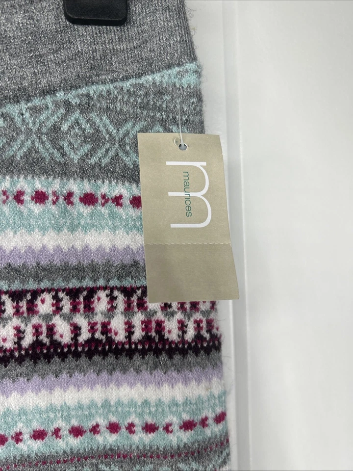 Леггинсы Maurices серые, белые, многоцветные ацтекские Fair Isle вязаные размер маленький - Изображение 3 из 4