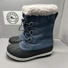 Sorel Yoot Pac Nylon Waterproof Winter Boots Blue Kids Size 4 Women Size 5 NEW