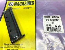 Brand New  J C Higgins #85 22LR 10 Rd French Pistol Mag Magazine - Triple K 485