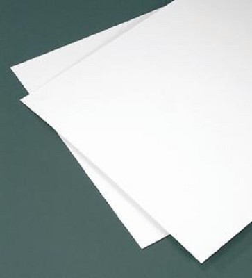 White Polystyrene Plastic Sheet - 0.040'' Thick - 8'' x 12'' - Crafts Models