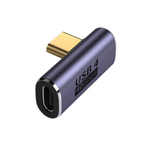 90 Rechtwinkliger USB C auf USB C Adapter Typ C Schnellladekonverter 40Gbps - Picture 12 of 17