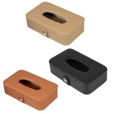 Car Sun Visor Tissue Holder Leather Tissue Box for Sunshades Hanging Tissue Case